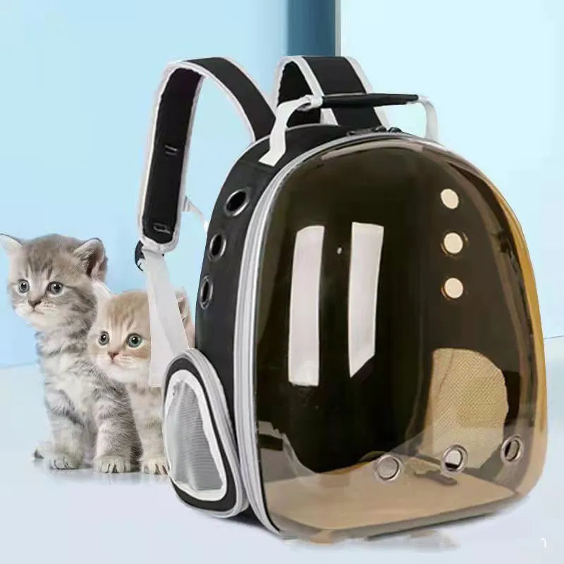 Mochila Bolha Transparente Para Gatos